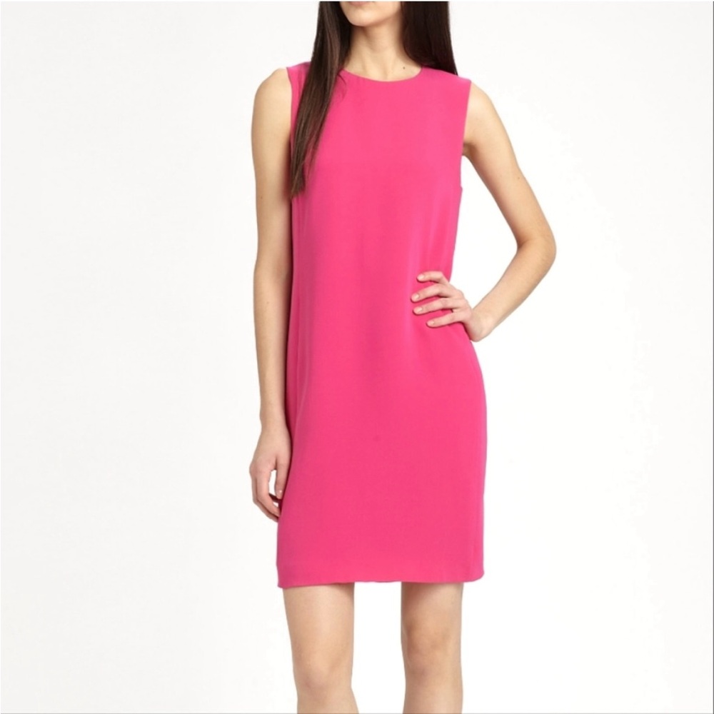 Cynthia Rowley 100% silk pink shift dress